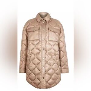RIVER ISLAND -Padded Long Jacket-Size: Medium- Light
Brown- NEW!!